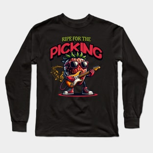 Funny Strawberry Rocker Long Sleeve T-Shirt